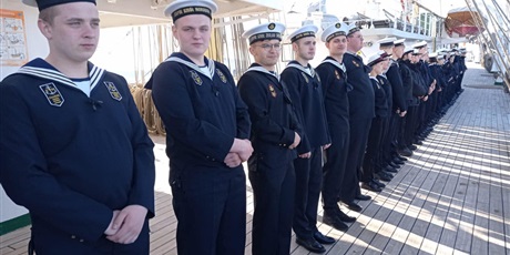 Praktyki klas trzecich marynarskich na Darze Młodzieży